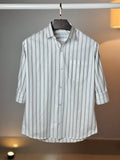 White & Grey Stripe Shirt