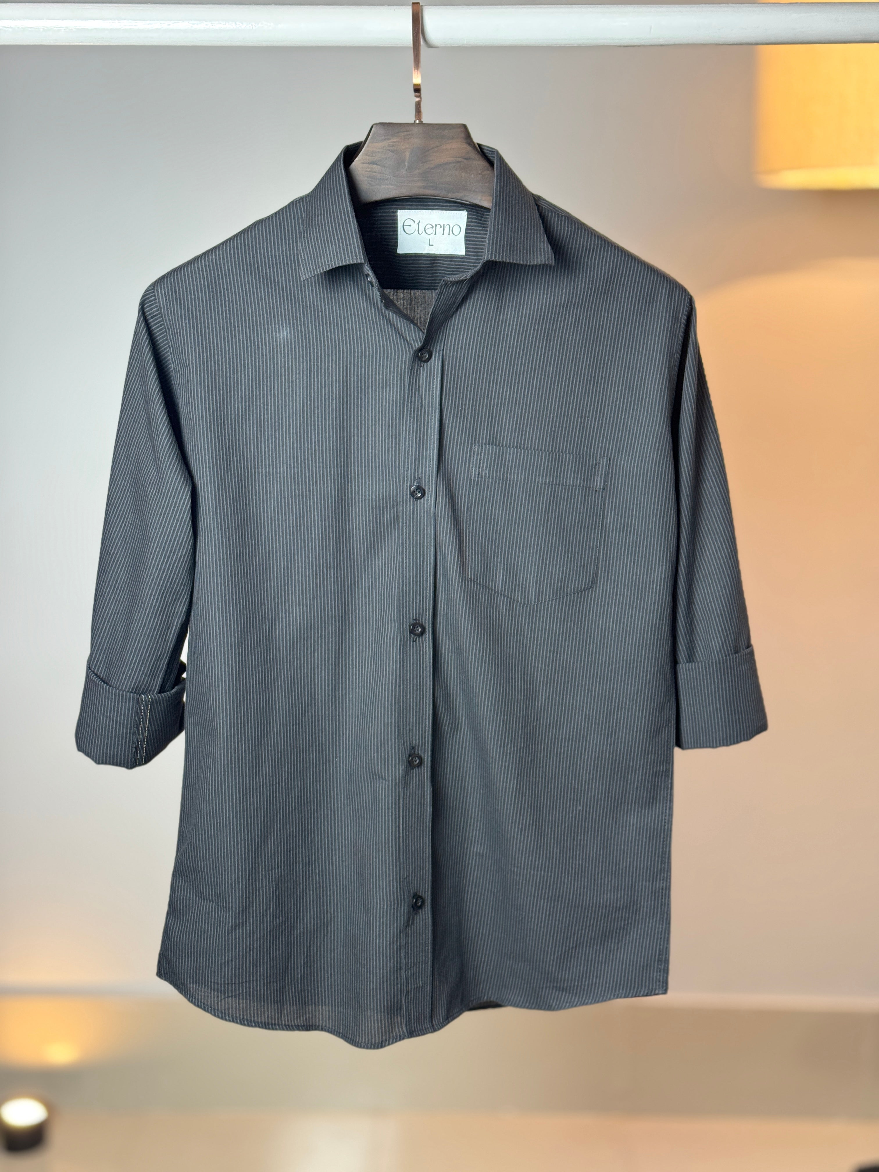 Black & Grey Stripe Shirt